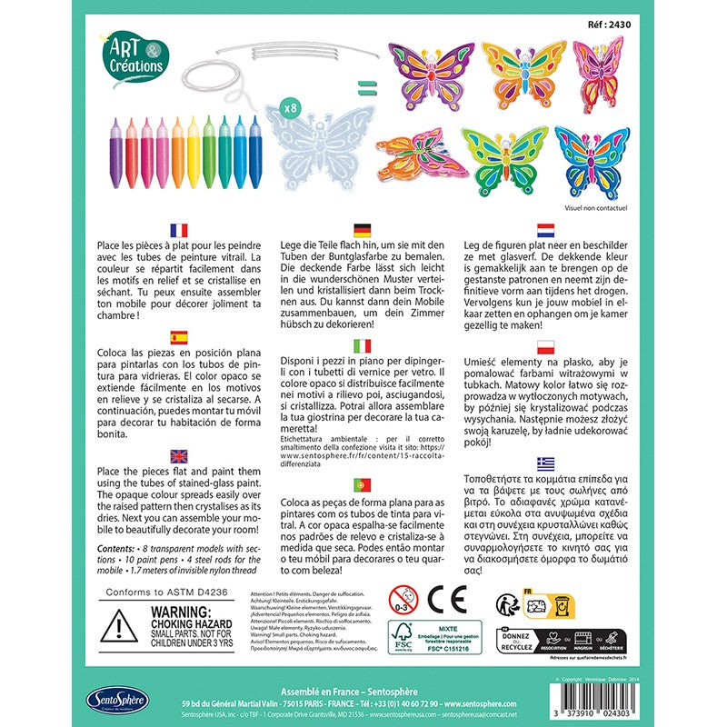 Mobile Vitrail - Papillons