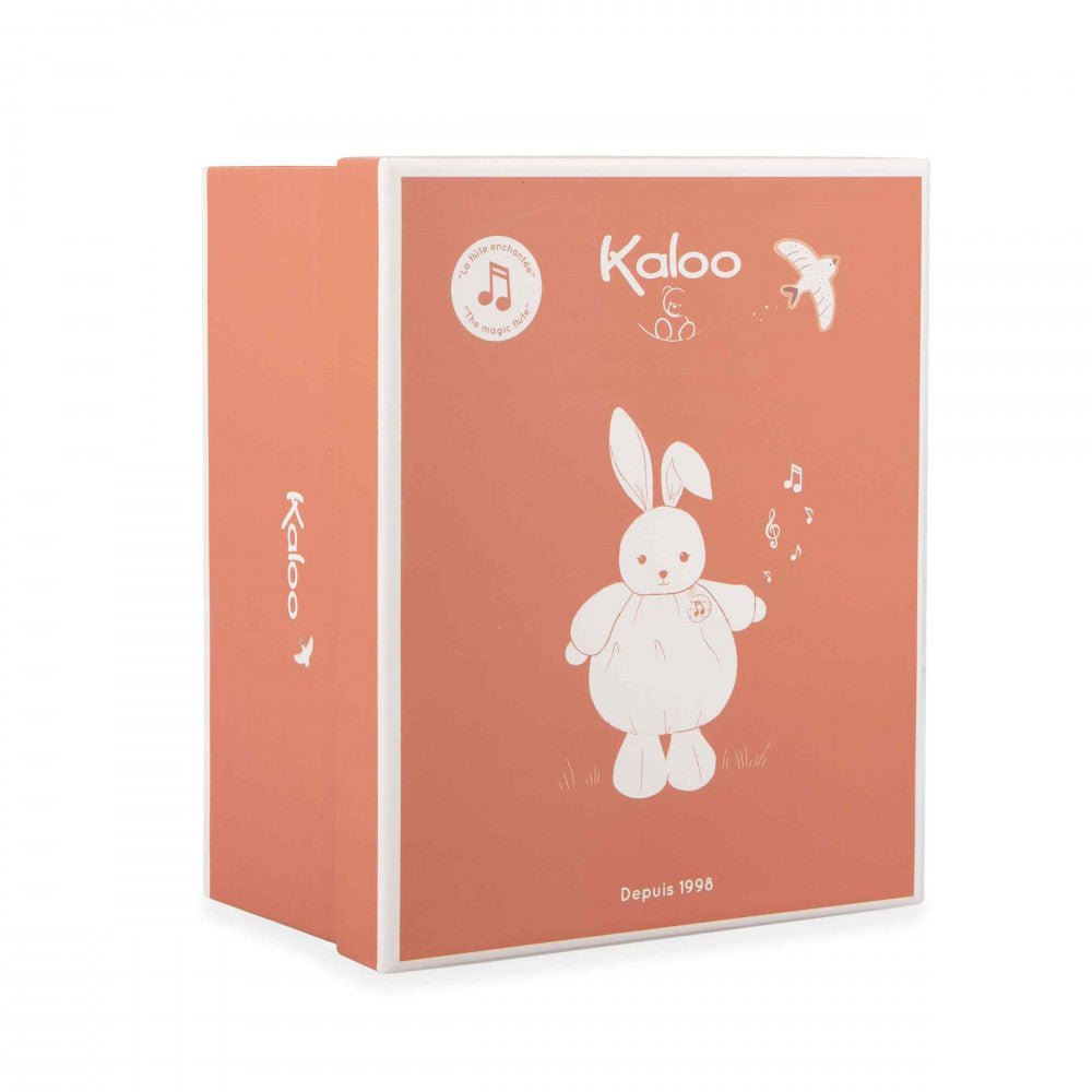 Peluche musicale Lapin patapouf crème 17 cm