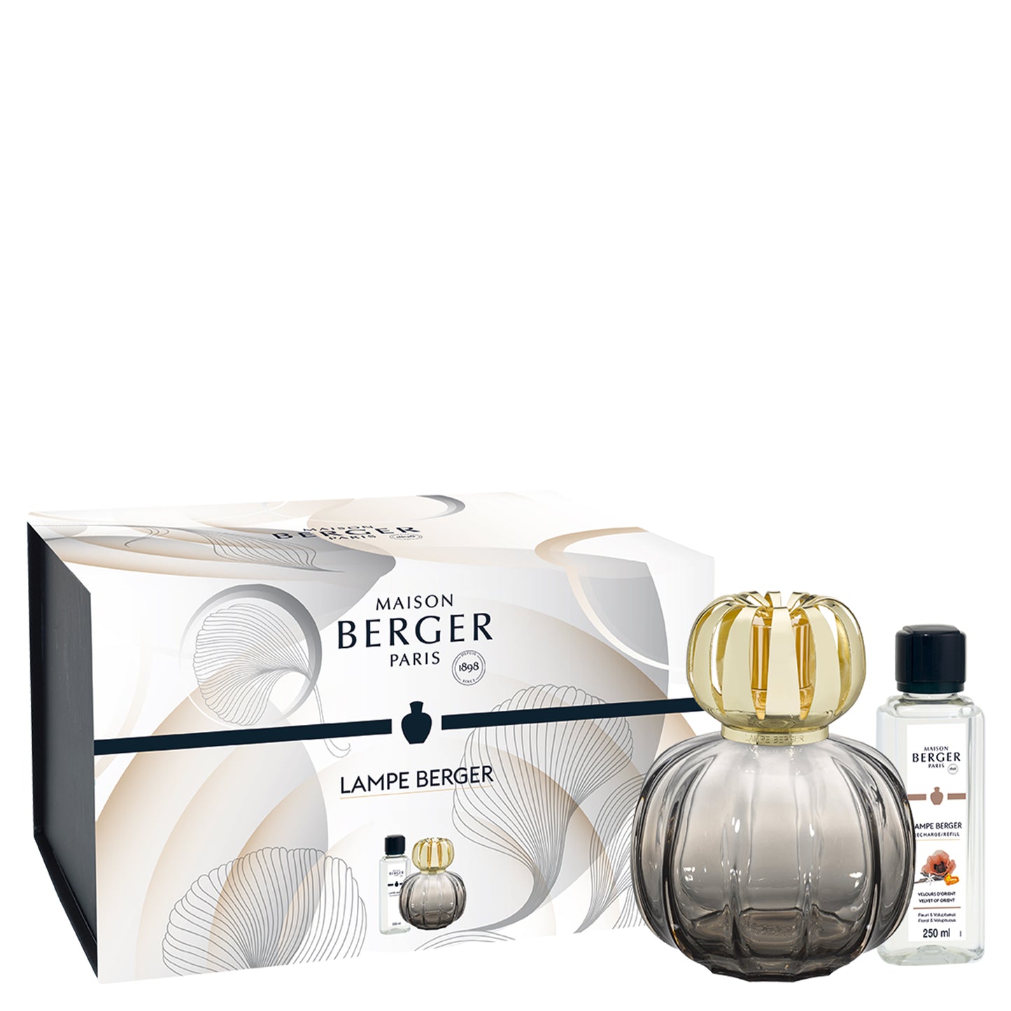 Coffret lampe Berger Corali Grise