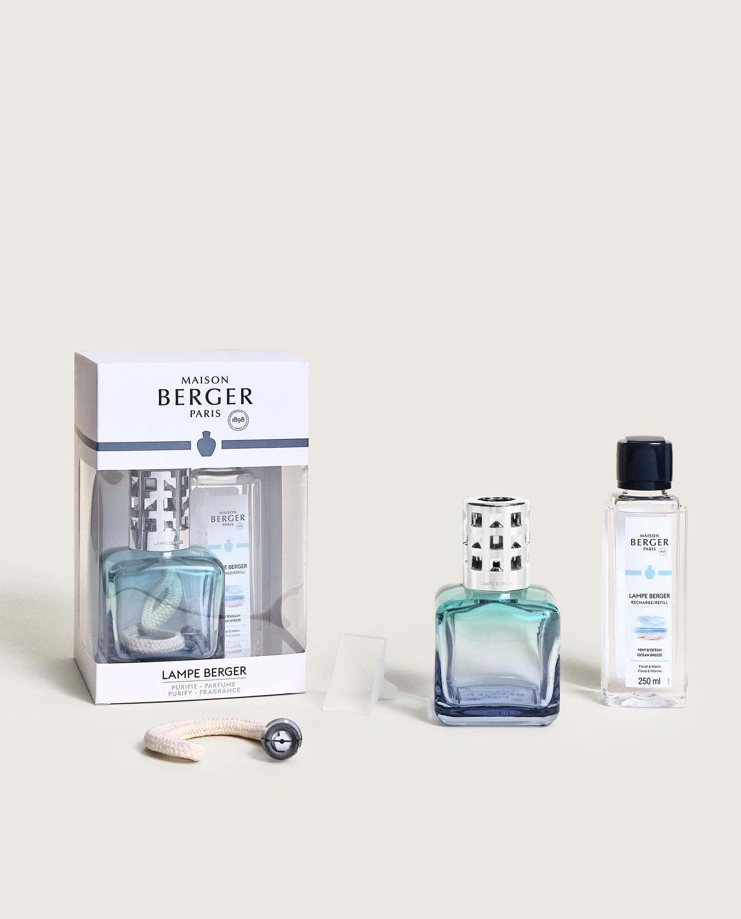Coffret lampe Berger Glaçon Turquoise/Bleue
