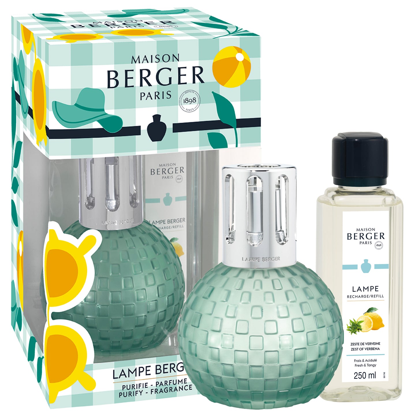 Coffret lampe Berger Disco Estivale Zeste de Verveine