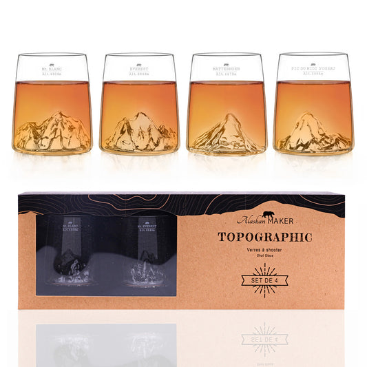 Coffret de 4 shooters TOPOGRAPHIC