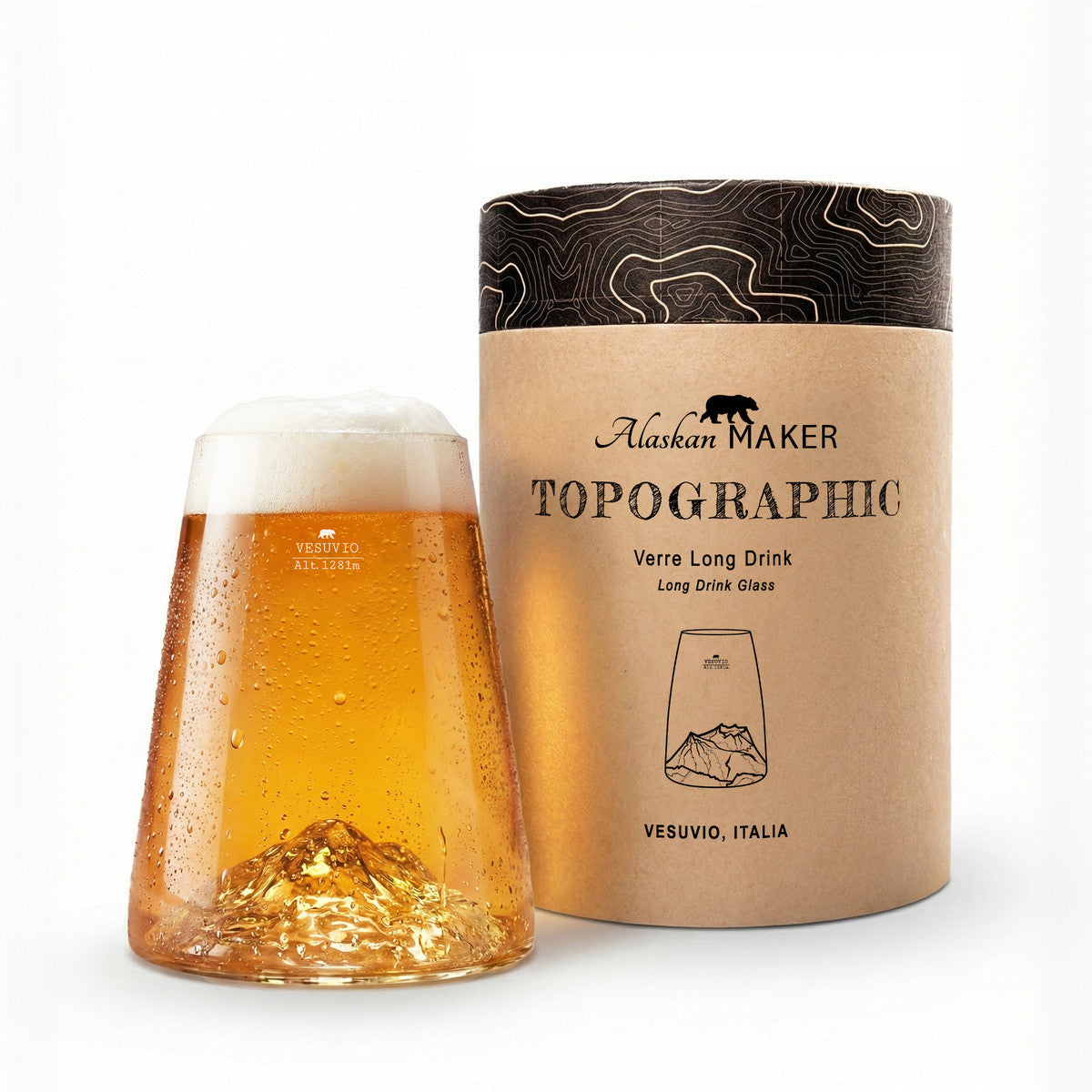 Verre design Vesuve TOPOGRAPHIC