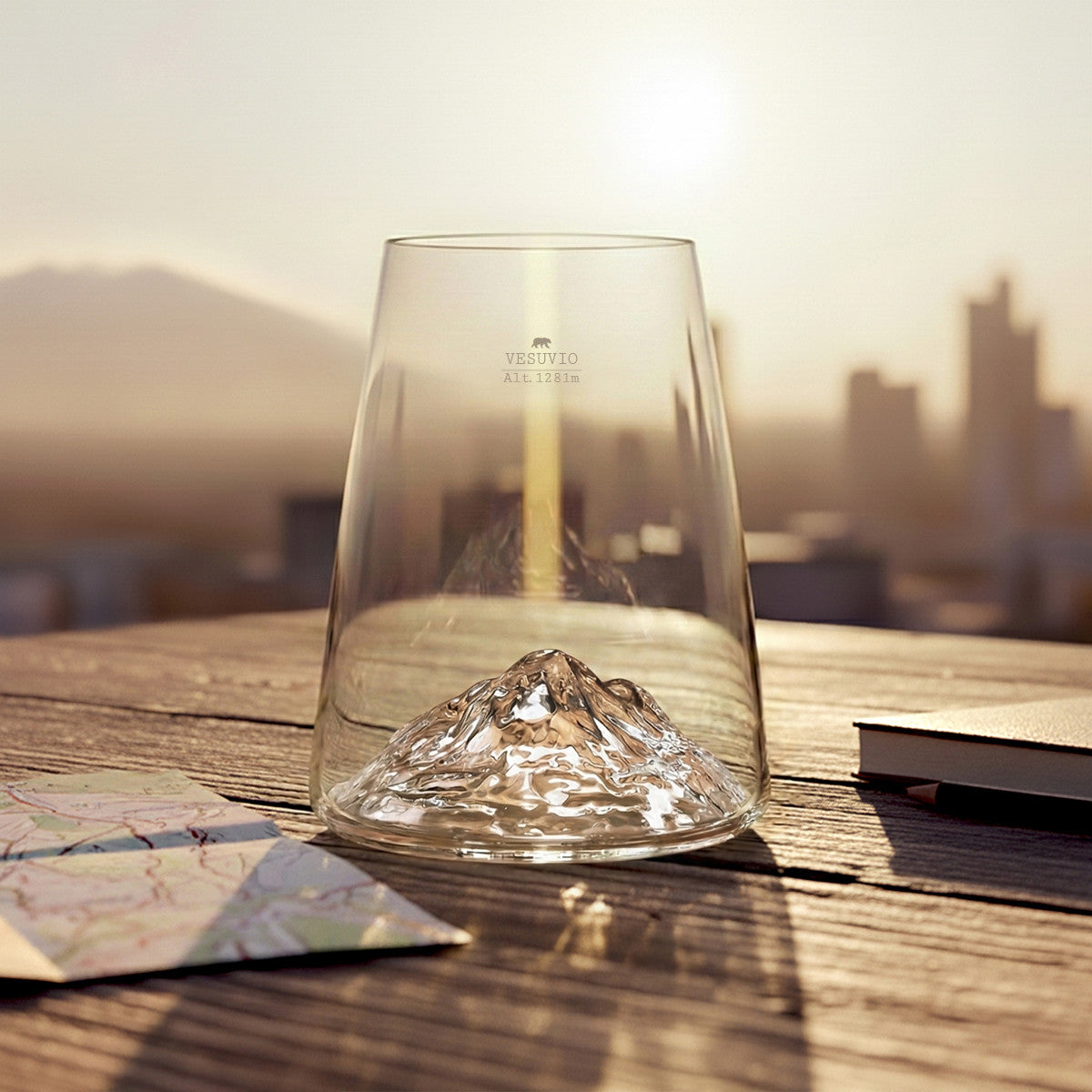Verre design Vesuve TOPOGRAPHIC