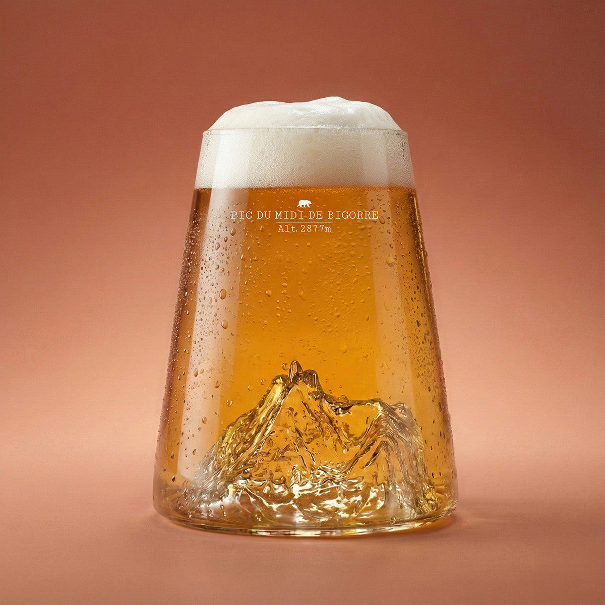 Verre design Pic du Midi de Bigorre TOPOGRAPHIC