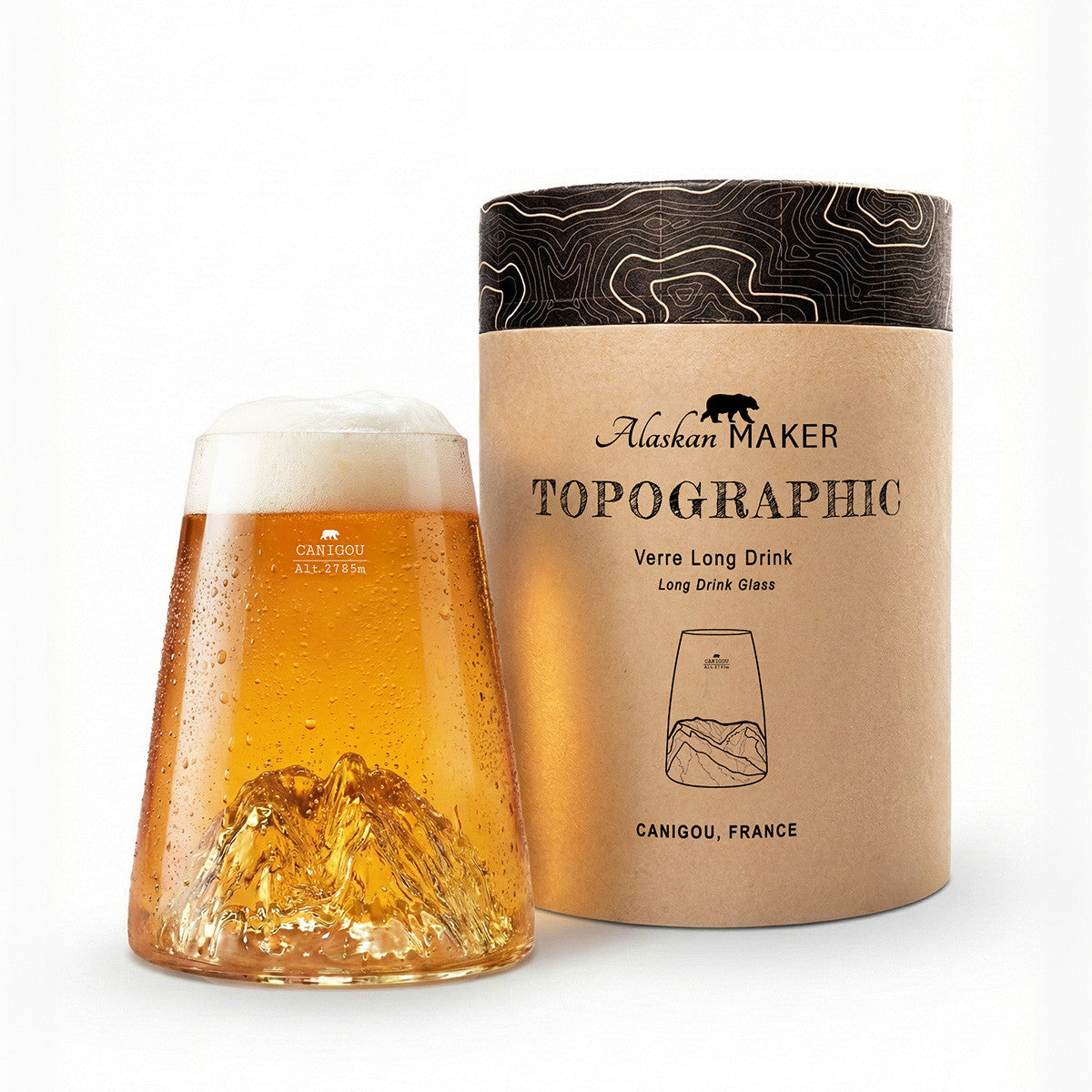 Verre design Canigou TOPOGRAPHIC
