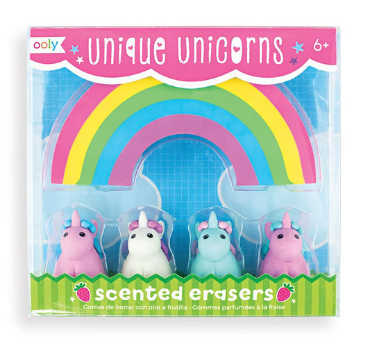 Gommes Licornes et Arc en ciel parfumées
