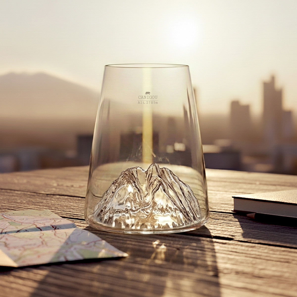 Verre design Canigou TOPOGRAPHIC