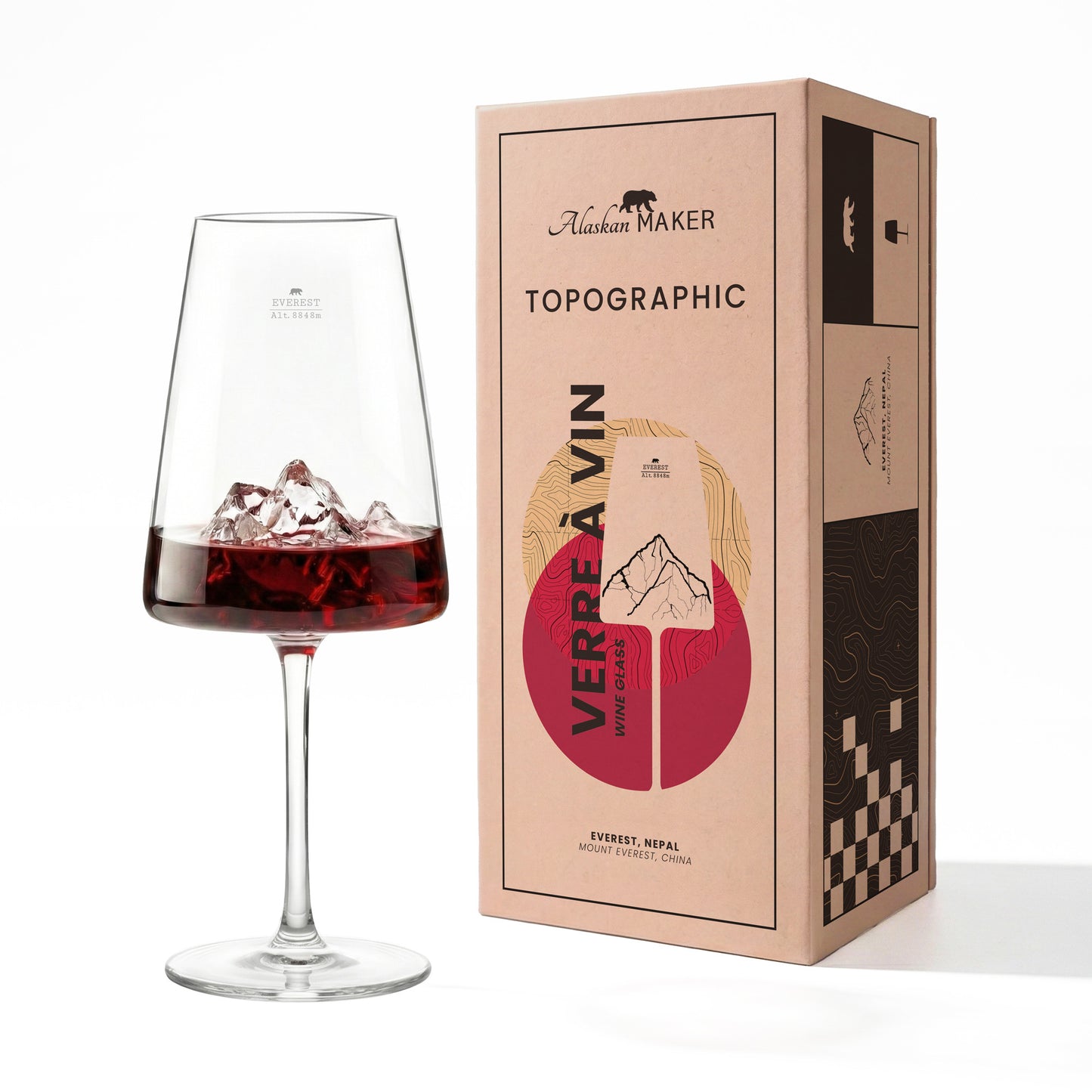 Coffret verre à vin - Everest TOPOGRAPHIC