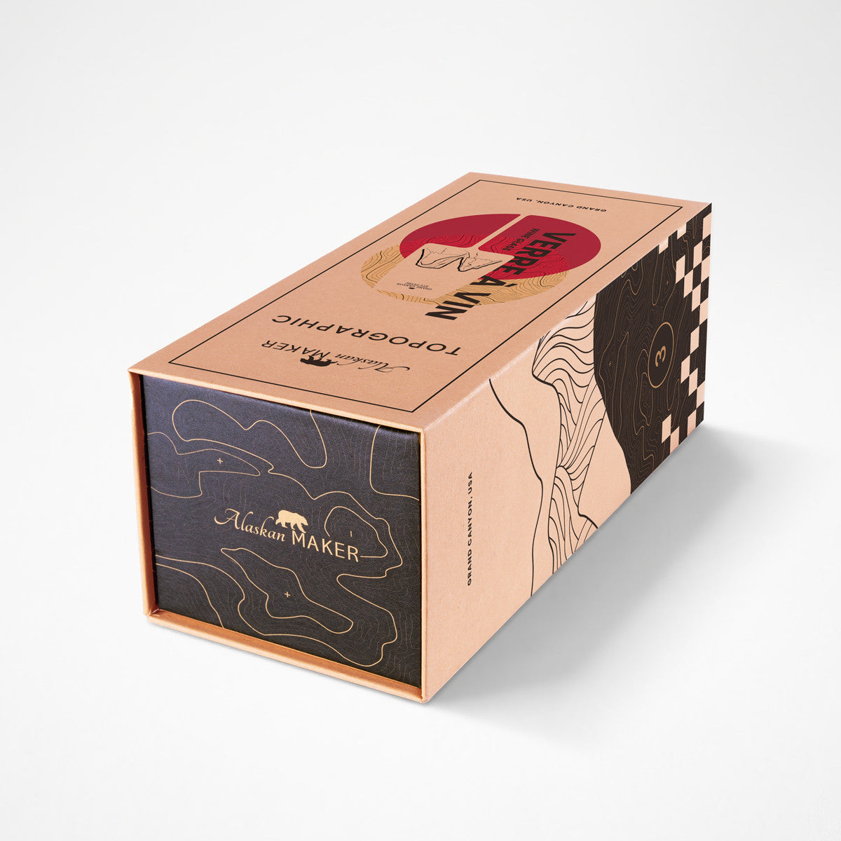 Coffret verre à vin - Grand Canyon TOPOGRAPHIC