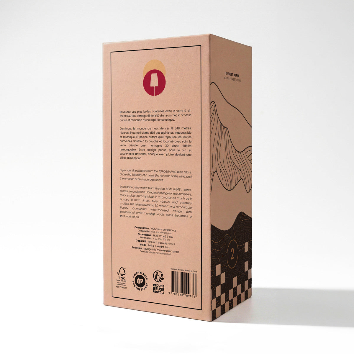 Coffret verre à vin - Everest TOPOGRAPHIC