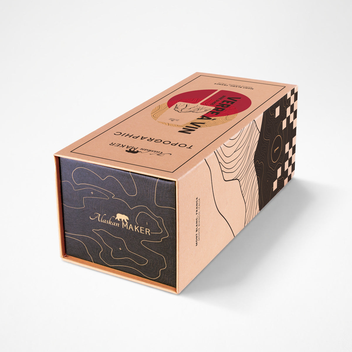 Coffret verre à vin - Mont Blanc TOPOGRAPHIC