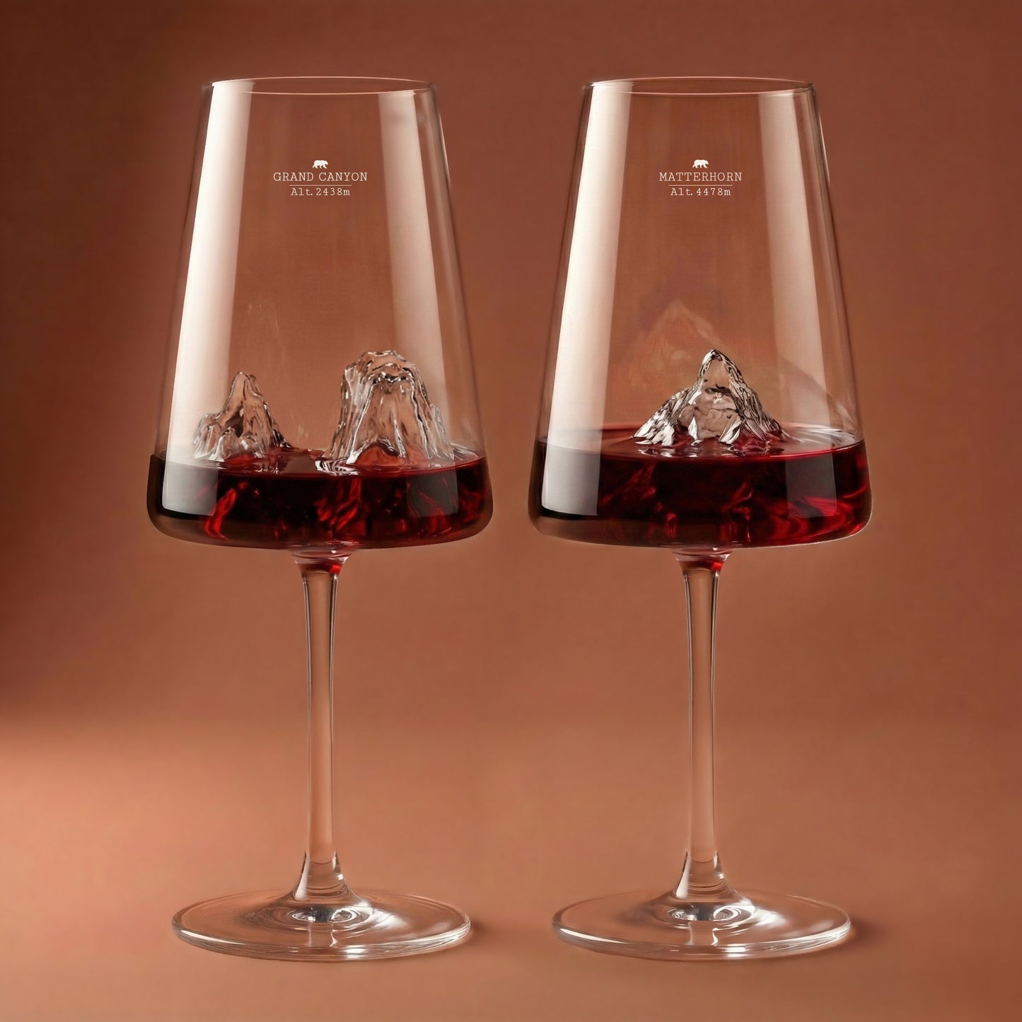 Coffret de 2 verres à vin - Grand Canyon & Matterhorn TOPOGRAPHIC