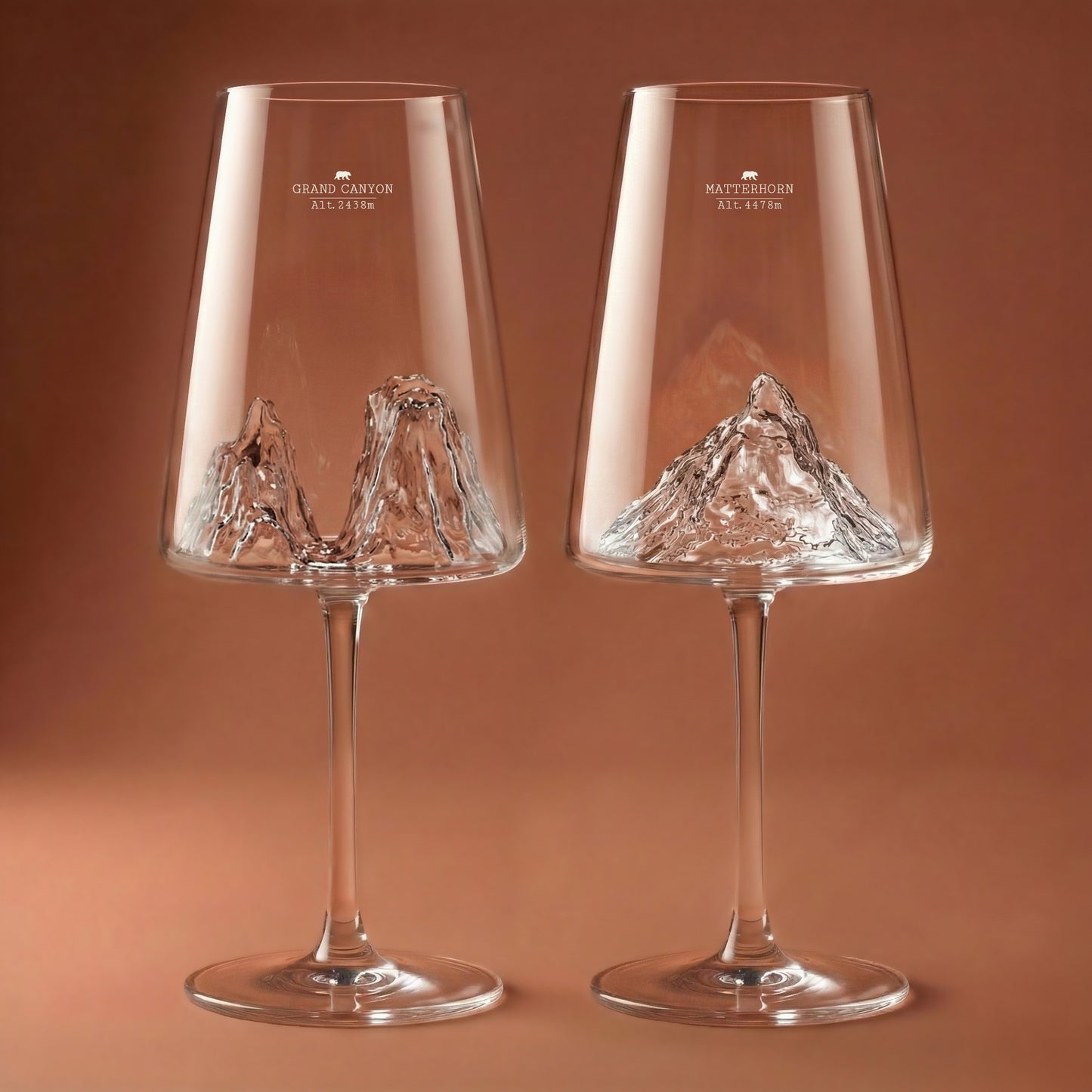 Coffret de 2 verres à vin - Grand Canyon & Matterhorn TOPOGRAPHIC