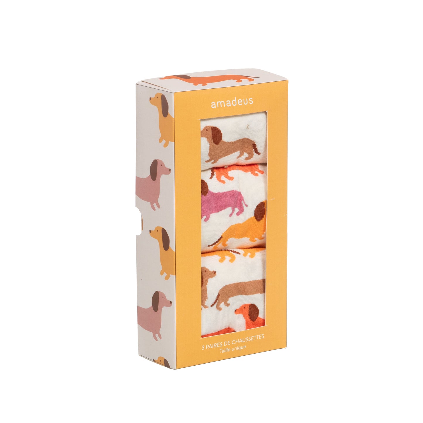 Lot de 3 chaussettes Teckel