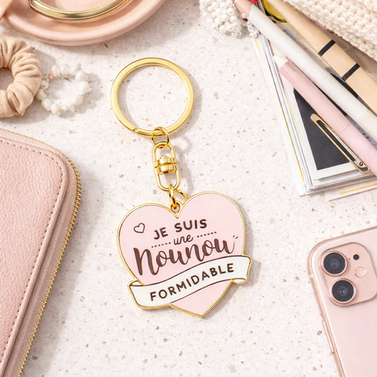 Porte clés "Je suis une Nounou Formidable"