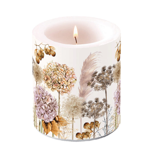 Bougie Taille M Fleurs séchées