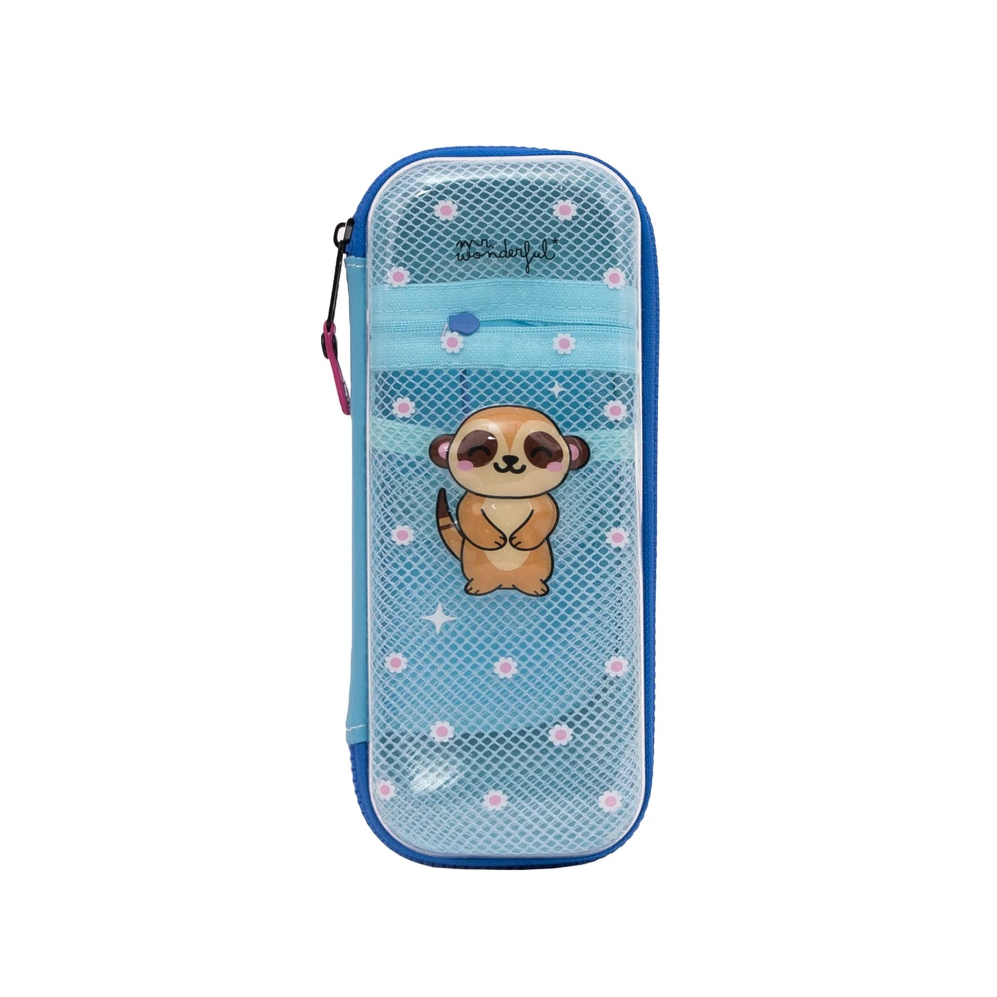 Trousse rigide avec effet 3D et compartiment en maille – Suricate