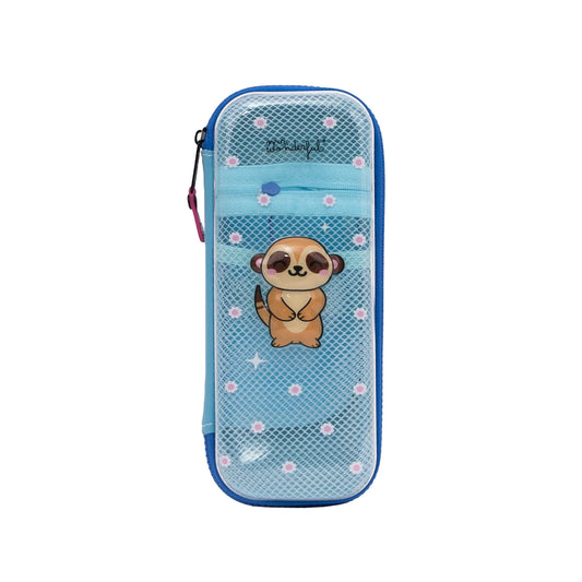 Trousse rigide avec effet 3D et compartiment en maille – Suricate