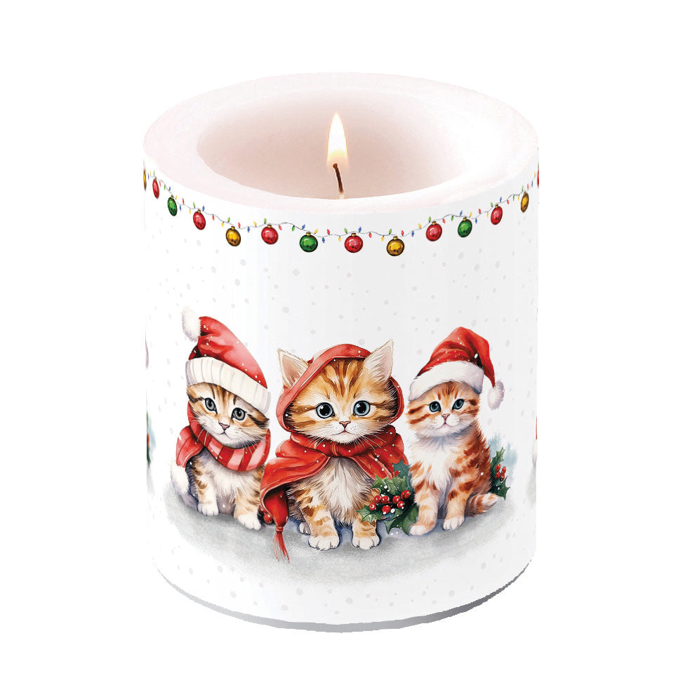 Bougie chatons de Noël