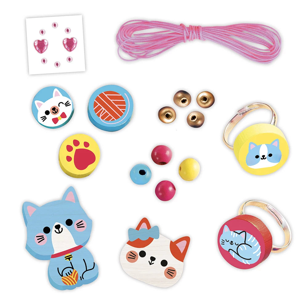 4 Bijoux En Bois A Créer Petits Chats