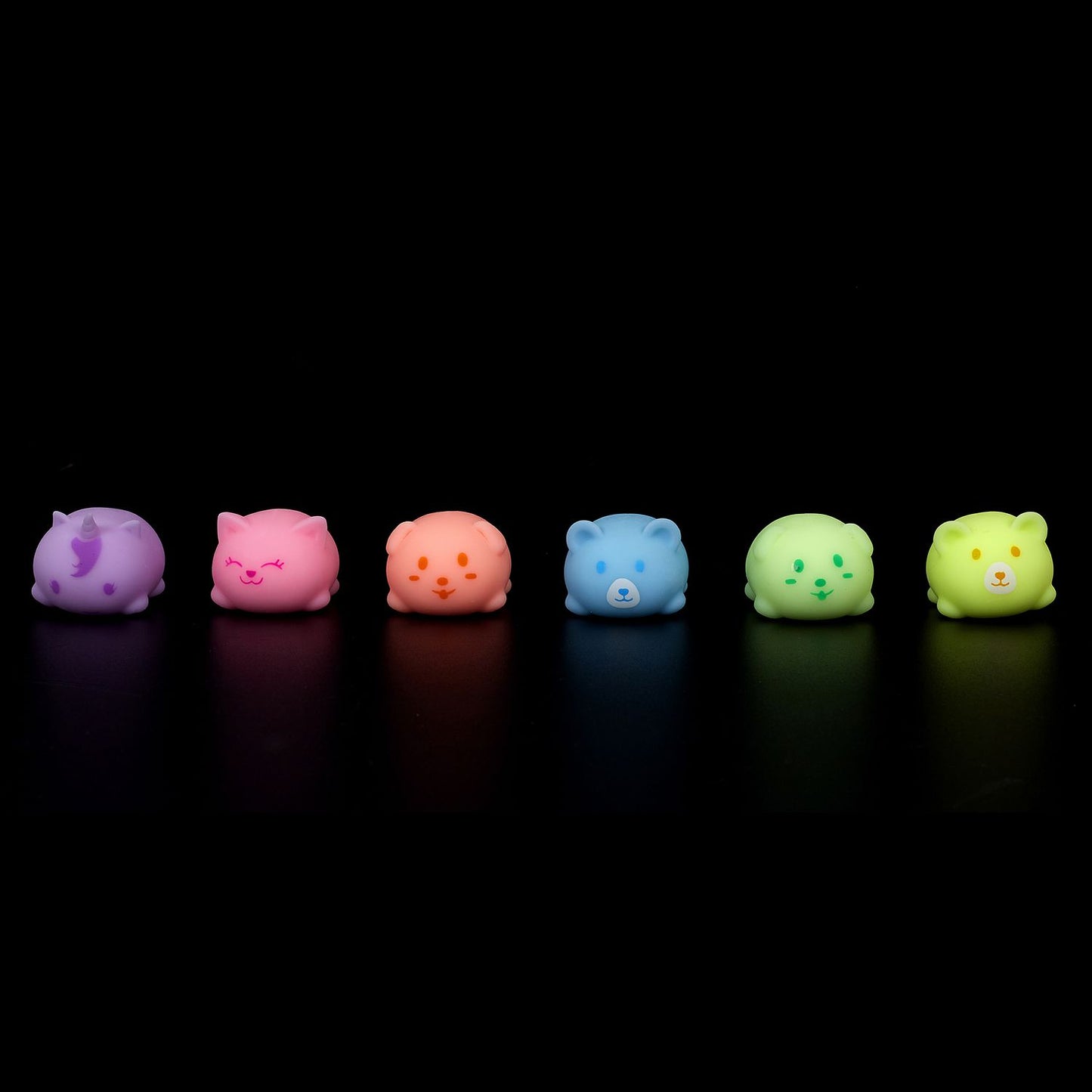 Balles Squishy animals Phosphorescentes