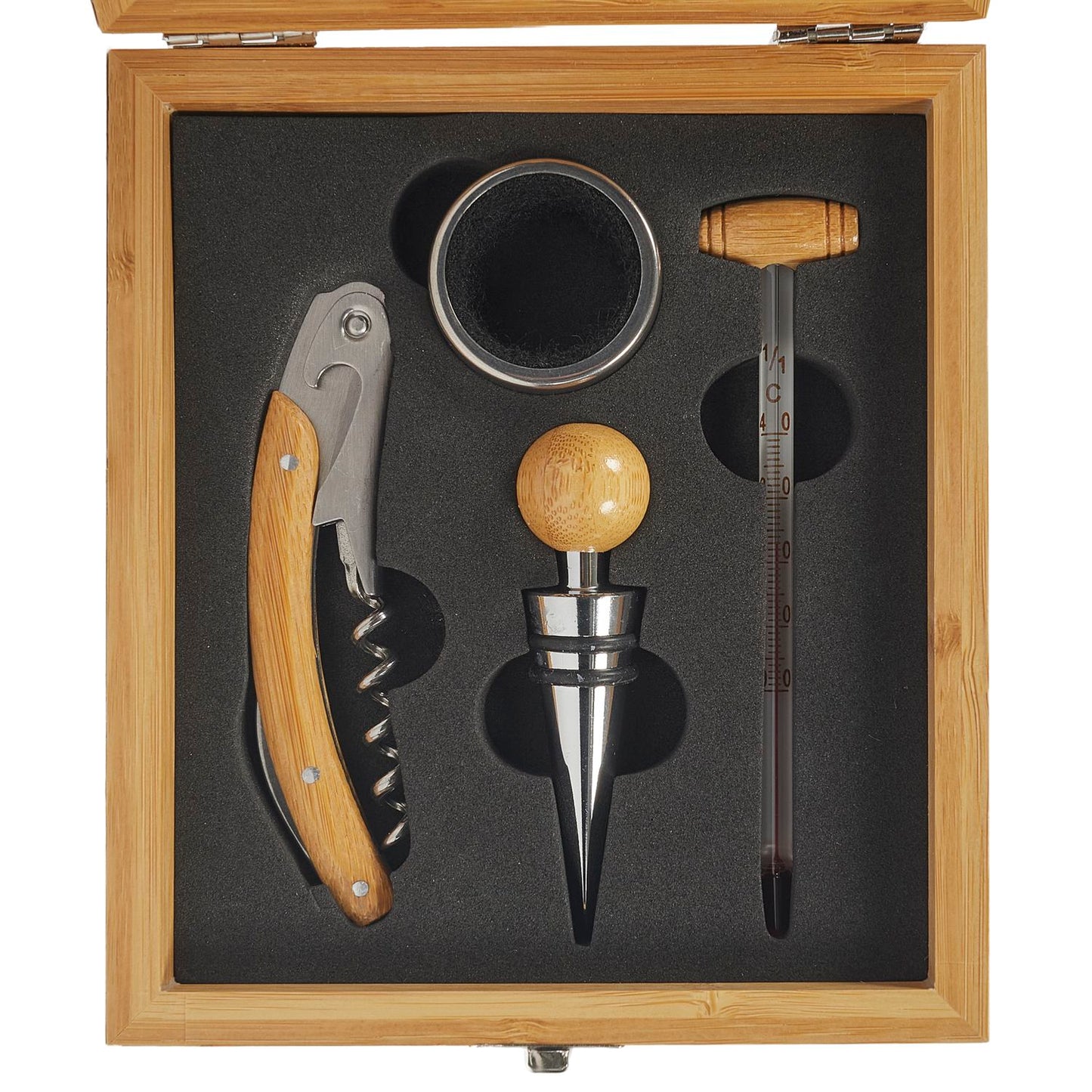 Coffret Vin et Jeu Echec en bambou