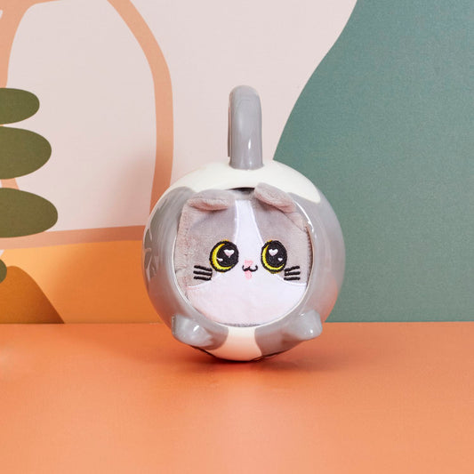 Mug et porte clés peluche Chat