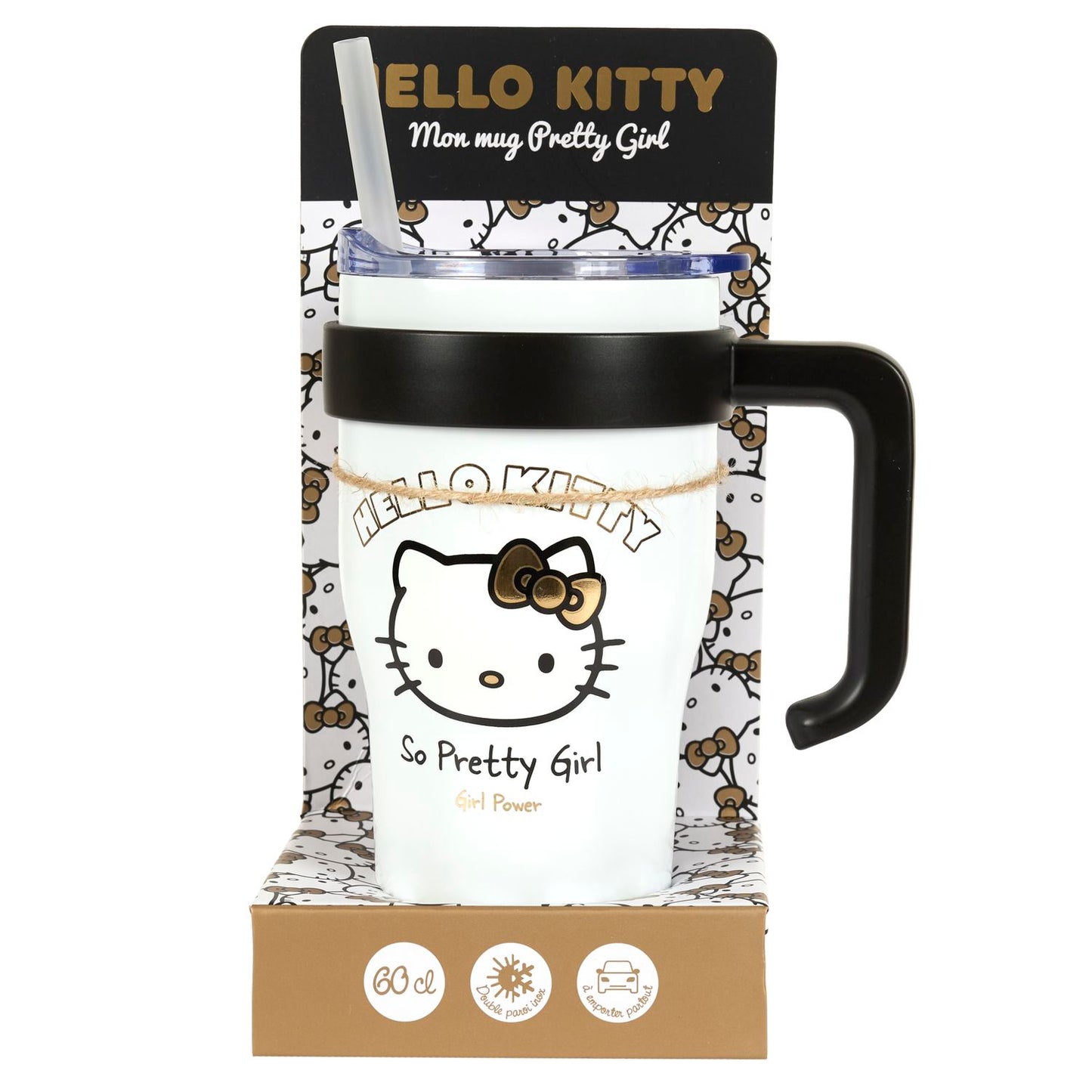 Mug nomade isotherme Hello Kitty Noir