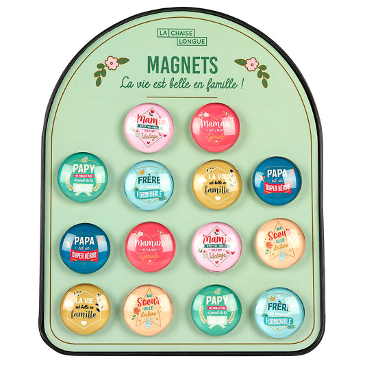Magnets "La vie est belle en Famille!" - Divers Modèles
