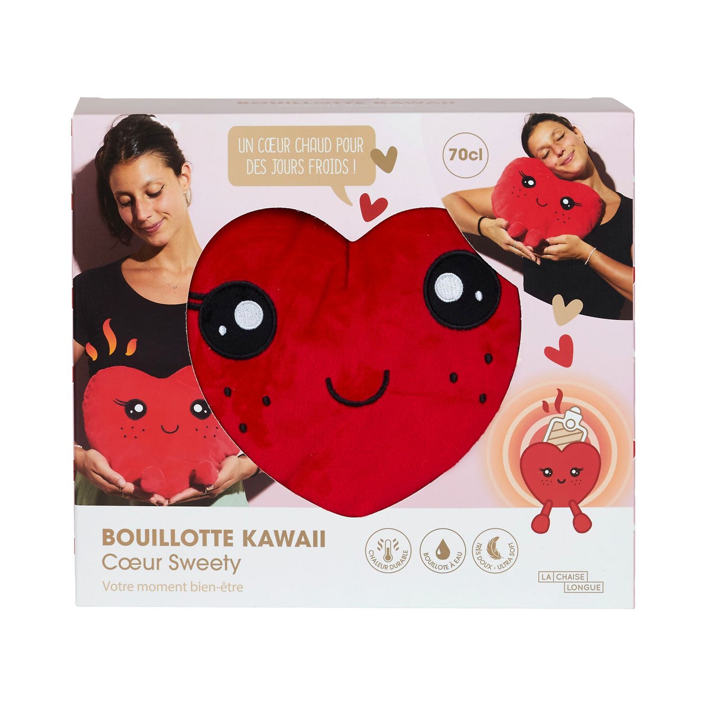 Bouillotte Kawaii Coeur