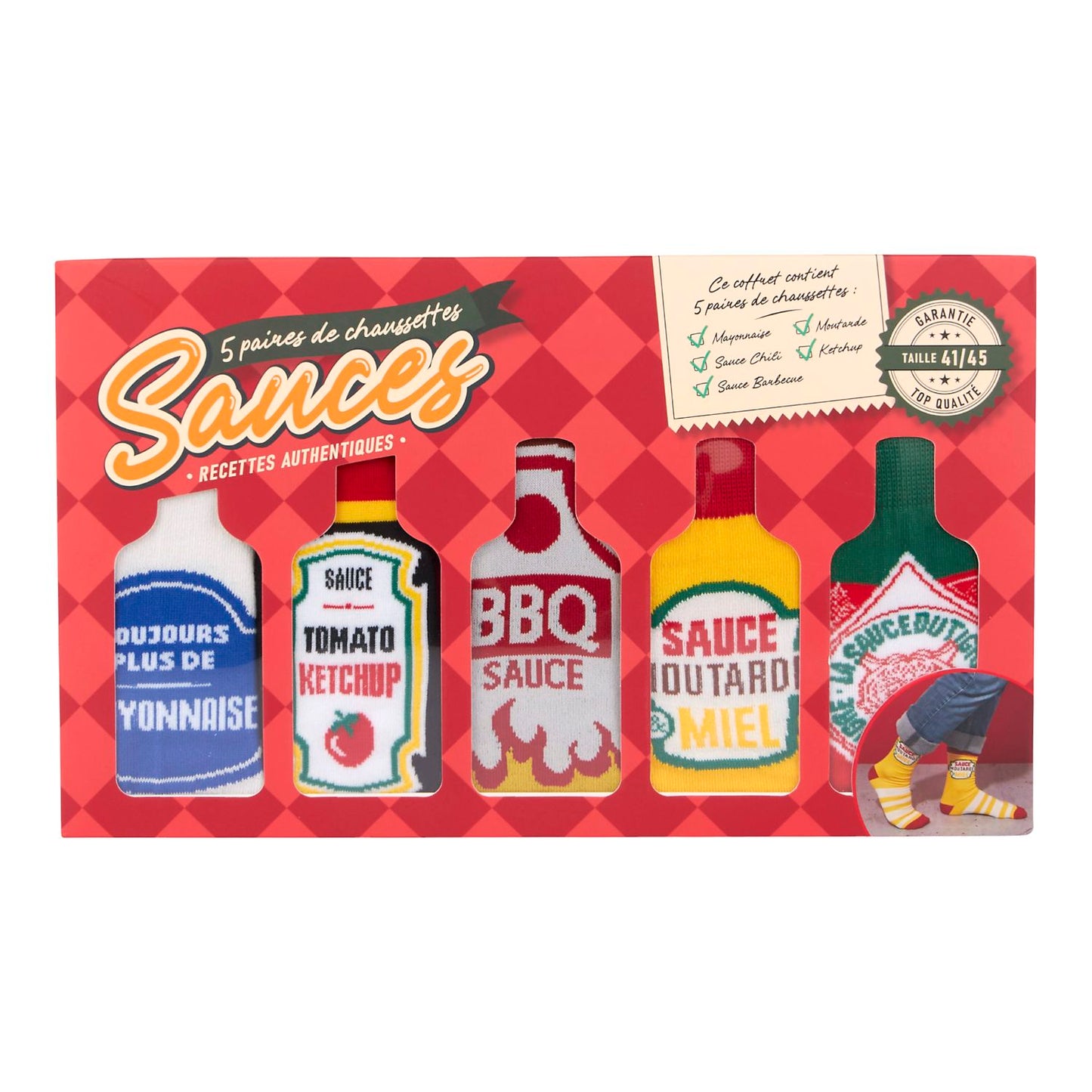 Coffret 5 paires de chaussettes Sauces