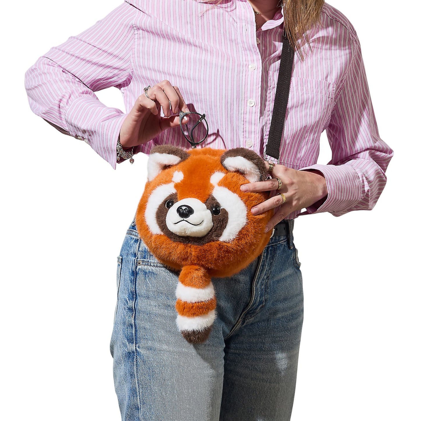 Sac peluche Panda roux vibrant