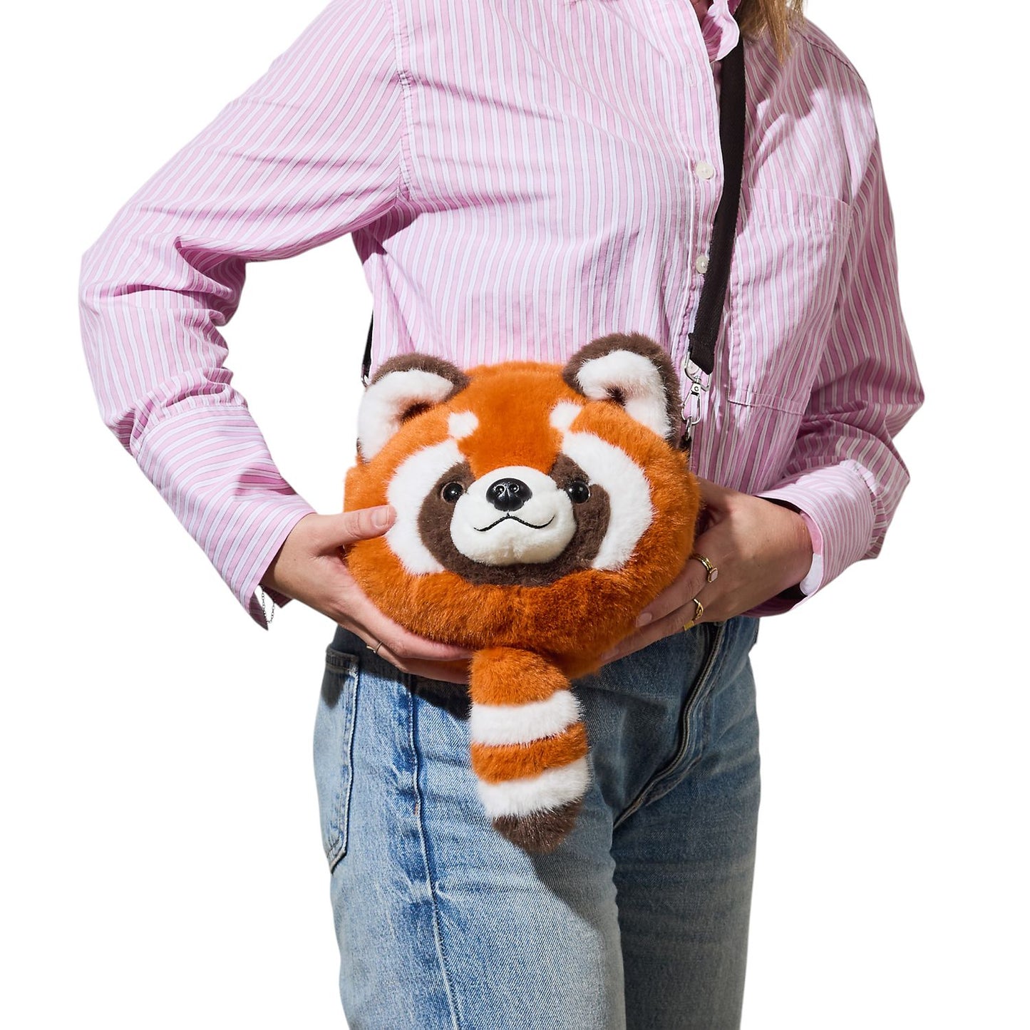 Sac peluche Panda roux vibrant