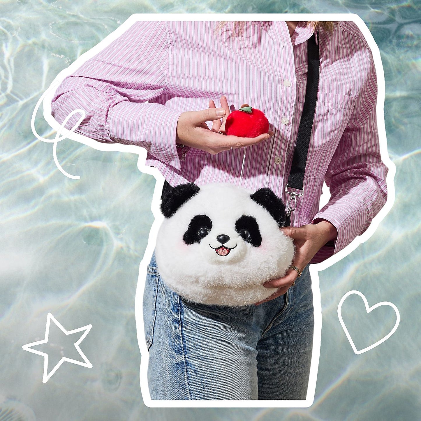 Sac peluche Panda vibrant
