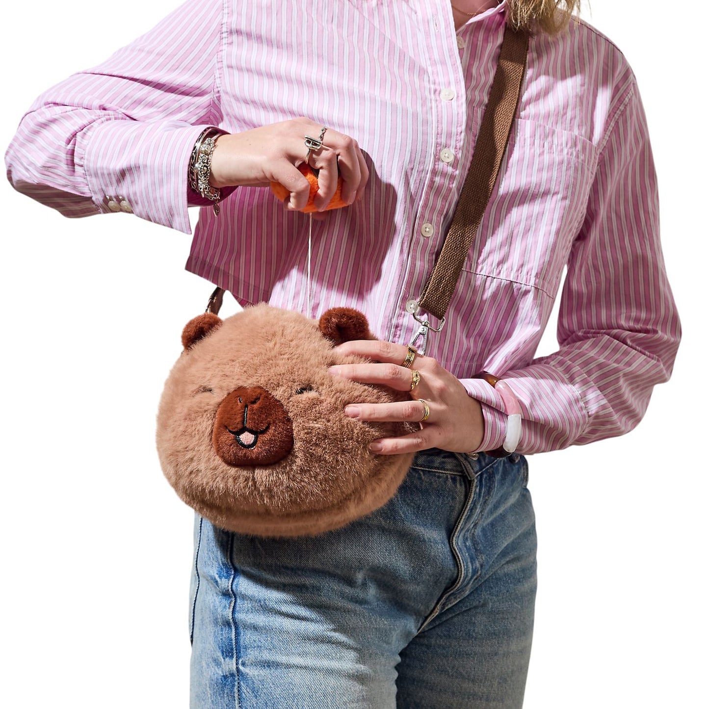 Sac peluche Capybara vibrant
