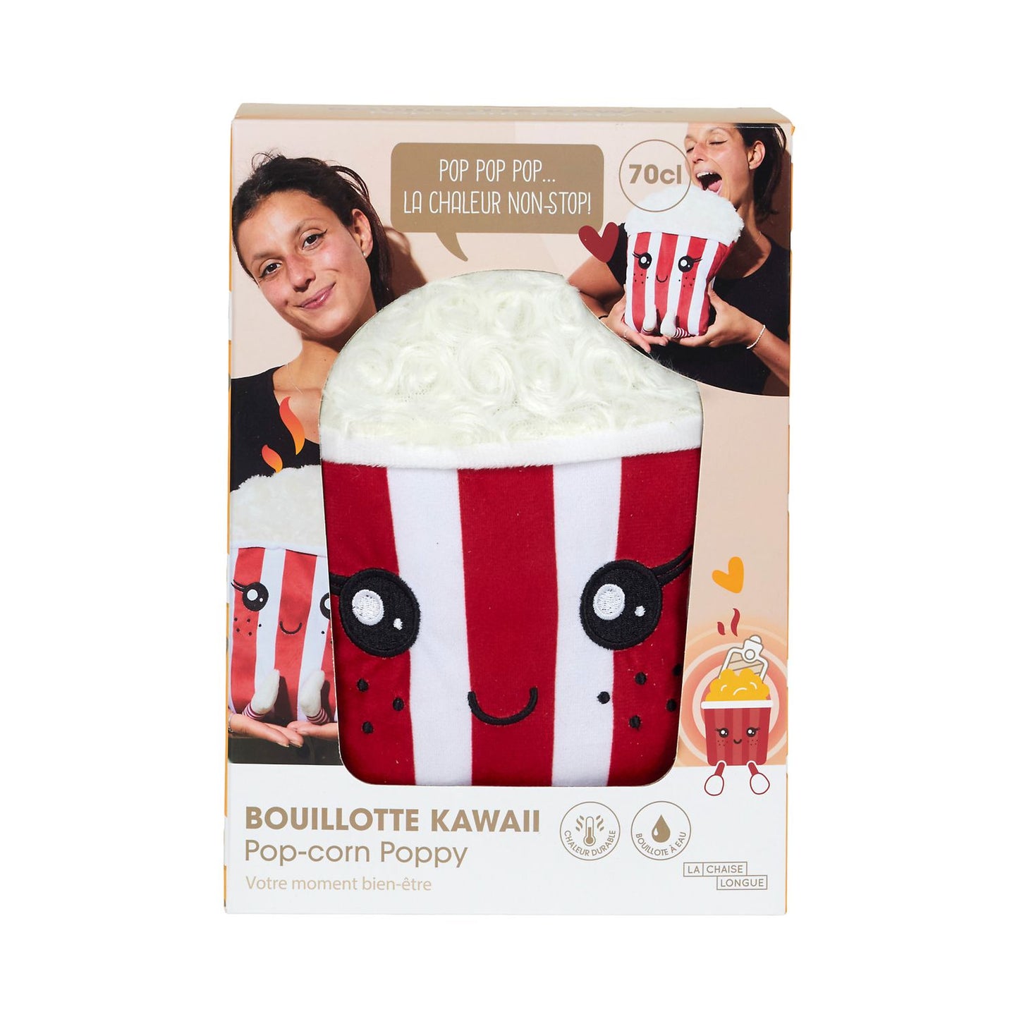 Bouillotte Kawaii Pop Corn