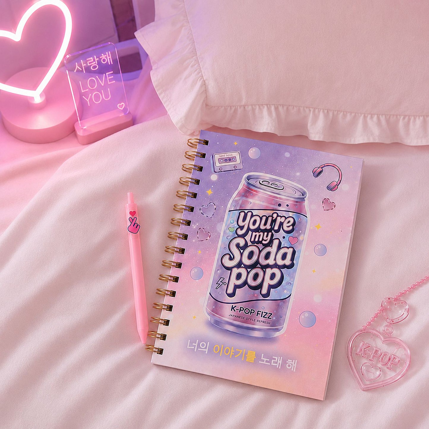 A TERMINER Carnet et Stylo K POP - 2 modèles au choix