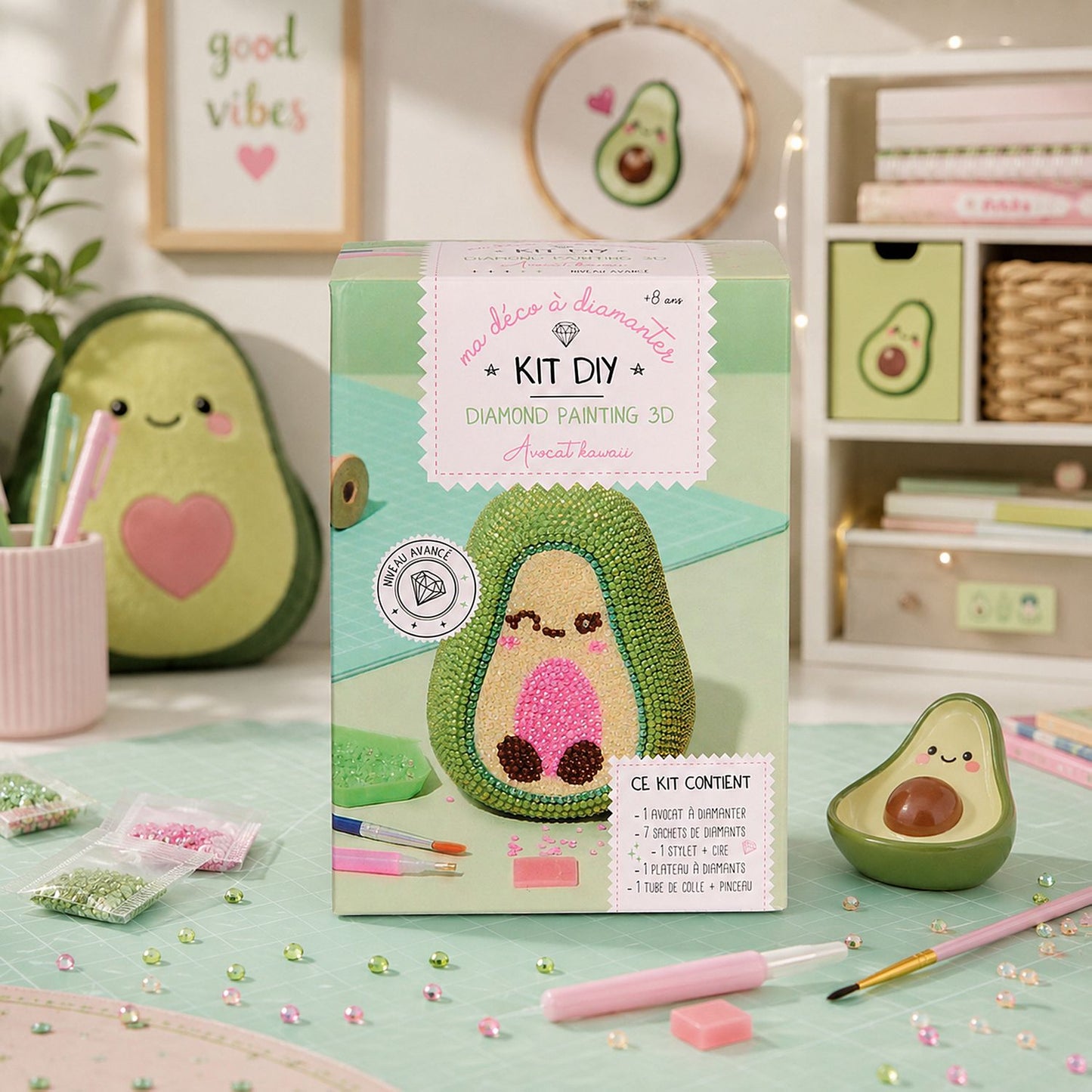 Kit DIY Diamond Painting 3D Avocat