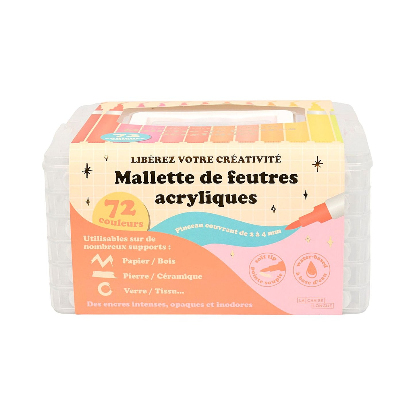 Mallette 72 feutres acryliques