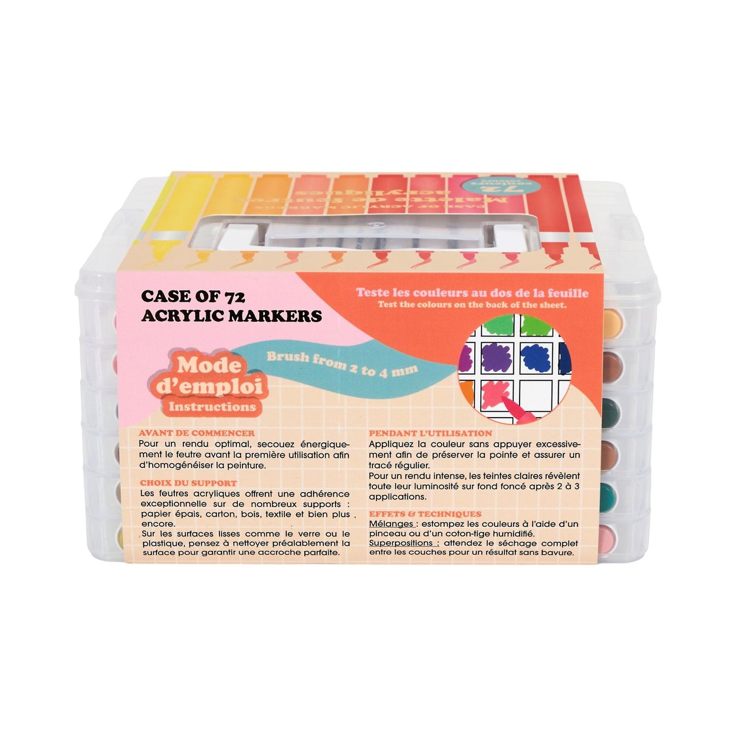 Mallette 72 feutres acryliques