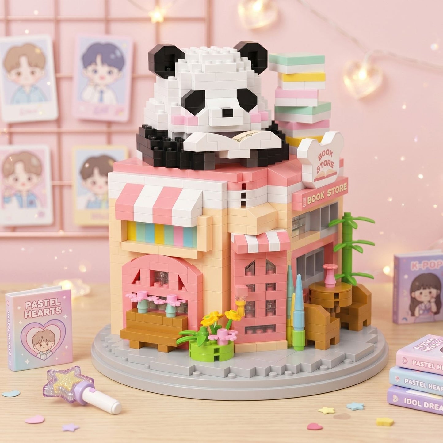 Mini Brix Panda Librairie