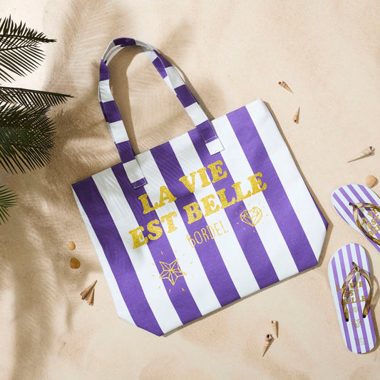 Sac de plage "La vie est belle bordel"