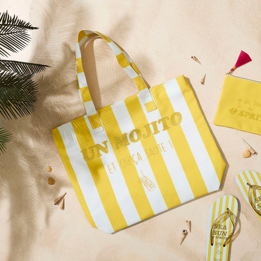Sac de plage "Un mojito et qu'ça saute!"
