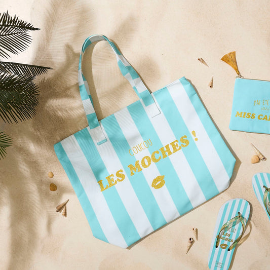 Sac de plage "Coucou les moches!"