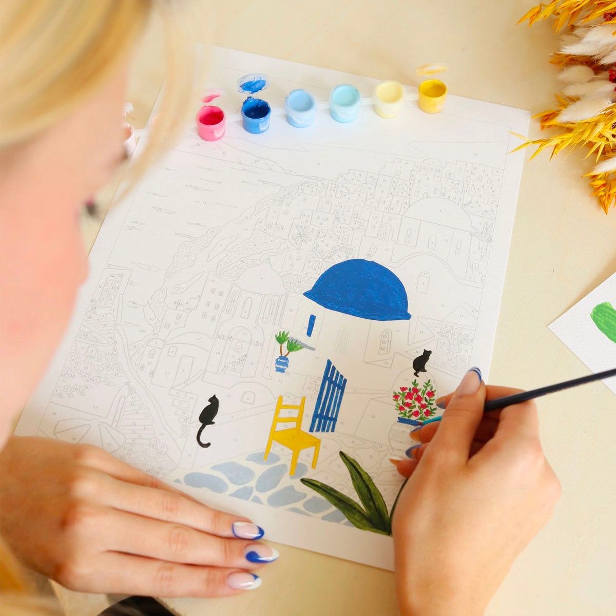 Peinture au numéro - Santorini par Maja Tomljanovic