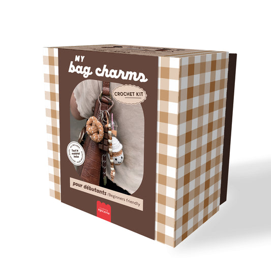 Kit crochet pour débutant - bag charms- coffee time