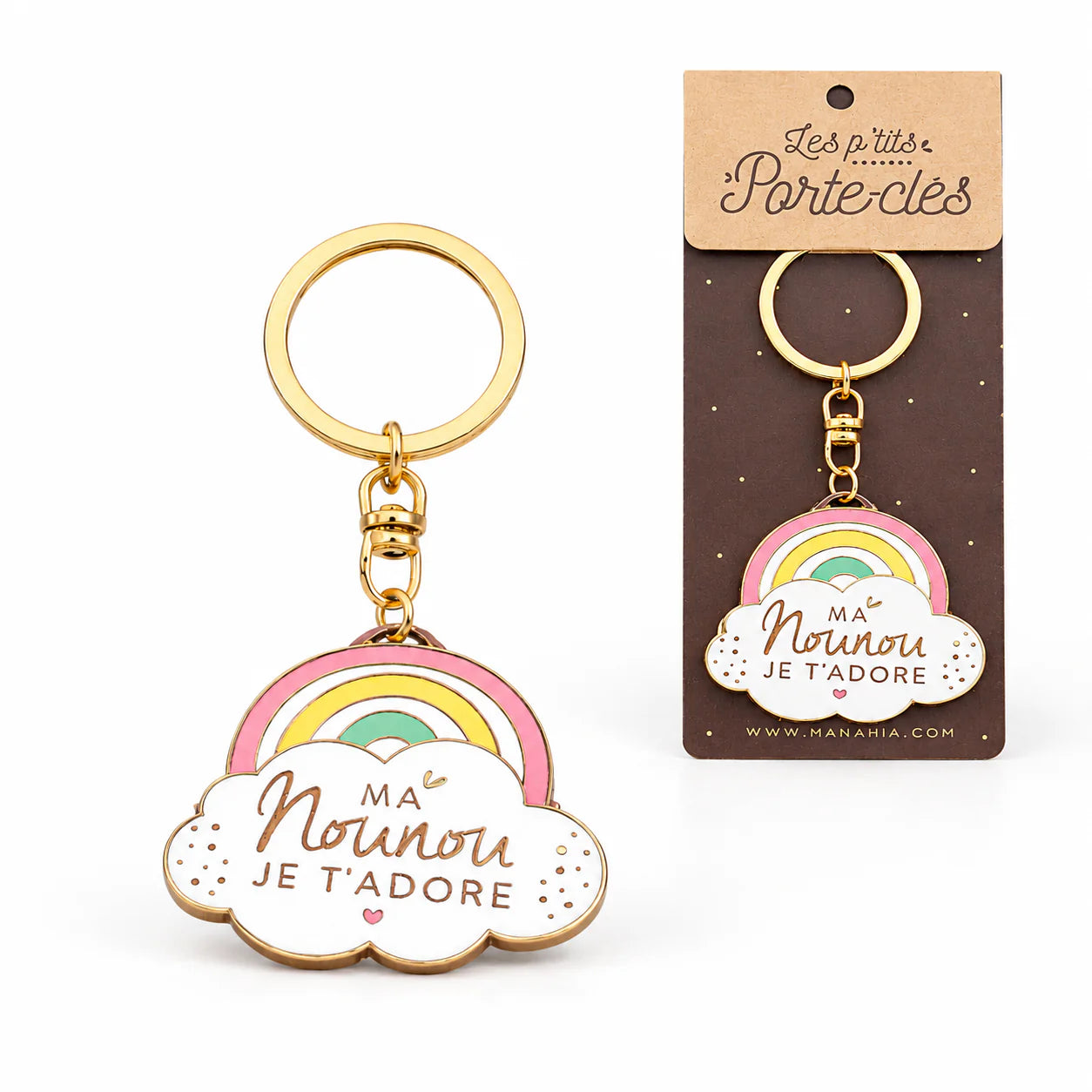 Porte clés "Ma Nounou je t'adore"
