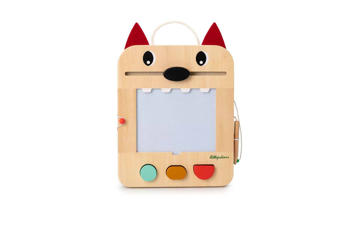 Ardoise magique en bois Louis le loup