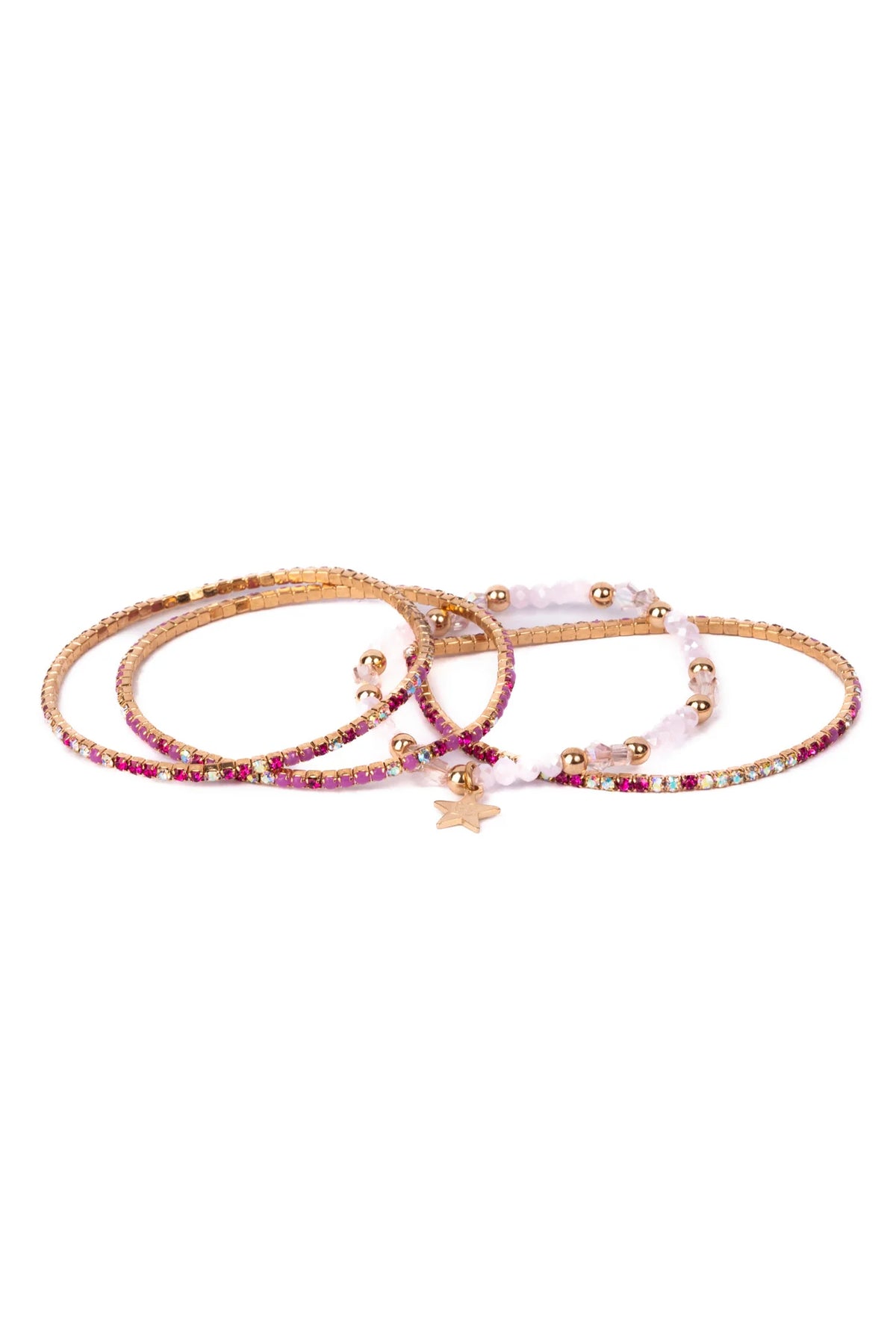 Lot 4 bracelets élastiques Glam Girl